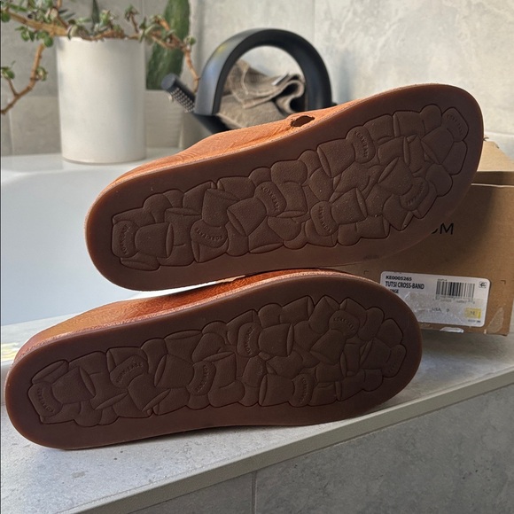 Kork-Ease Tan Leather Slide Sandals - Picture 2 of 7